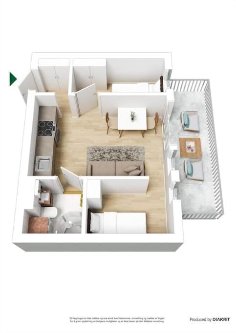 Tjuvholmen - balcony with seaview & 2 bedrooms Apartment in Oslo