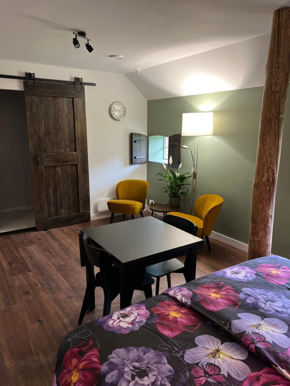 Bed, Living room, Photo of the whole room, Seating area