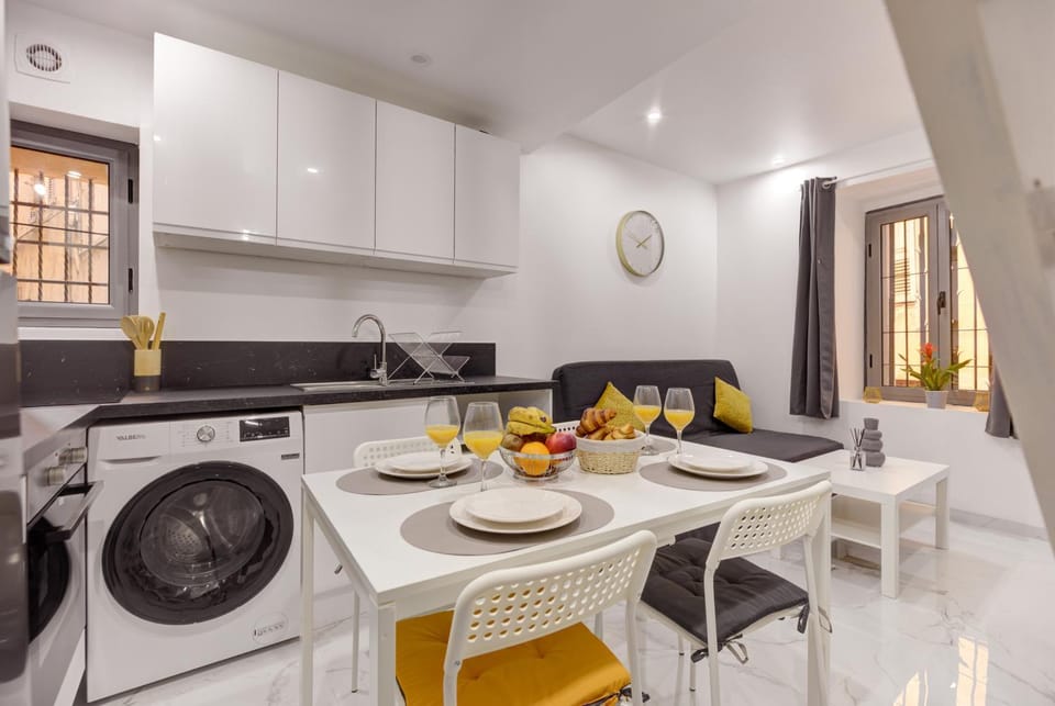 Living room, kitchen