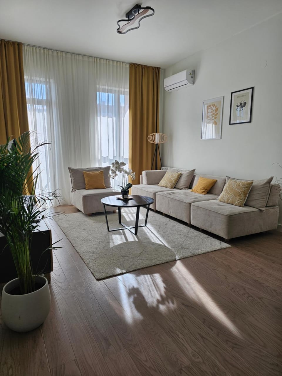 Living room, Seating area, air conditioner