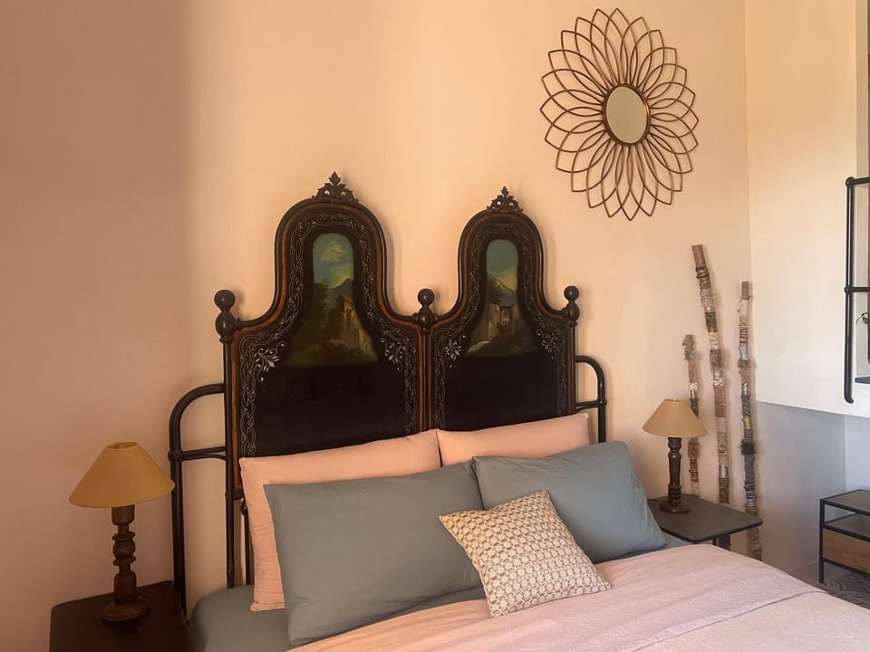 Bed, Decorative detail, Bedroom