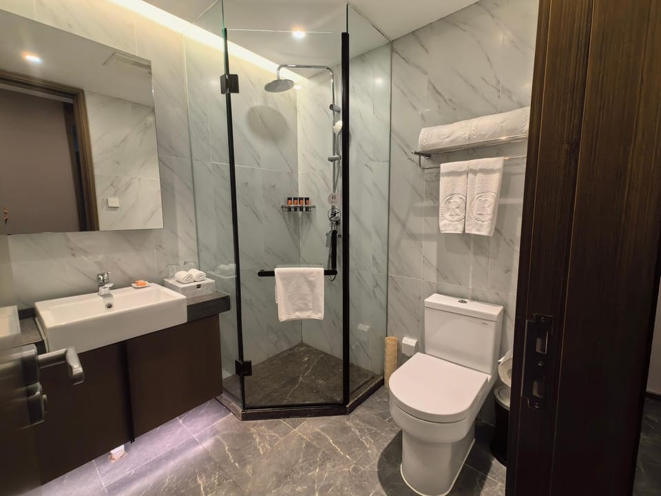 Shower, Toilet, Bathroom, towels
