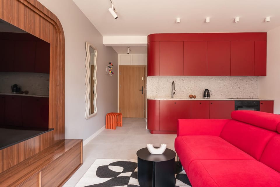 TV and multimedia, Kitchen or kitchenette, Living room, Seating area