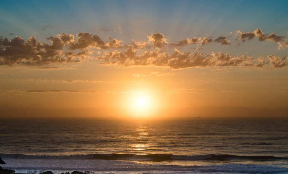 Summer, Beach, Sea view, Sunset