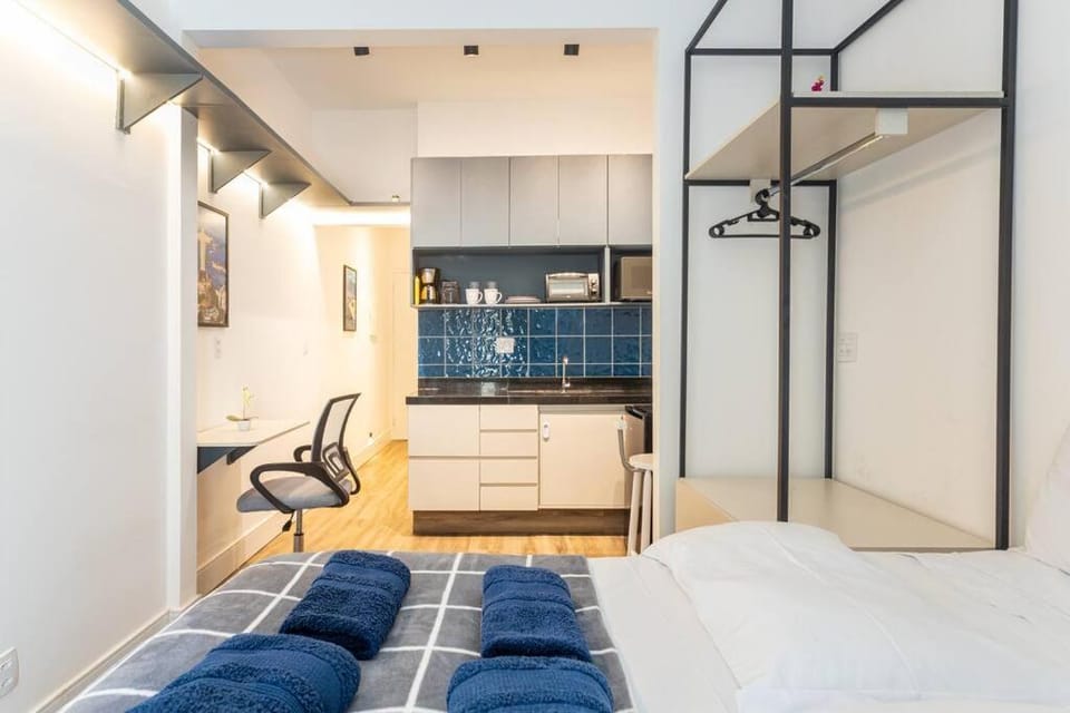 Bed, Kitchen or kitchenette, Photo of the whole room, Bedroom, towels, wardrobe