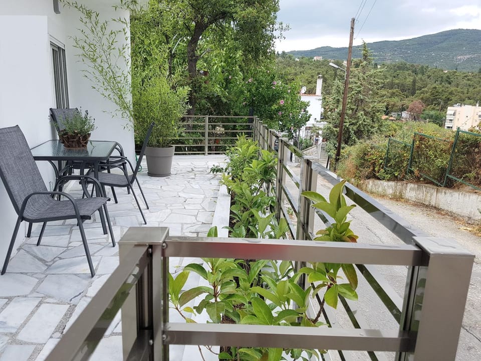 Patio, Spring, Balcony/Terrace, Garden view, Mountain view