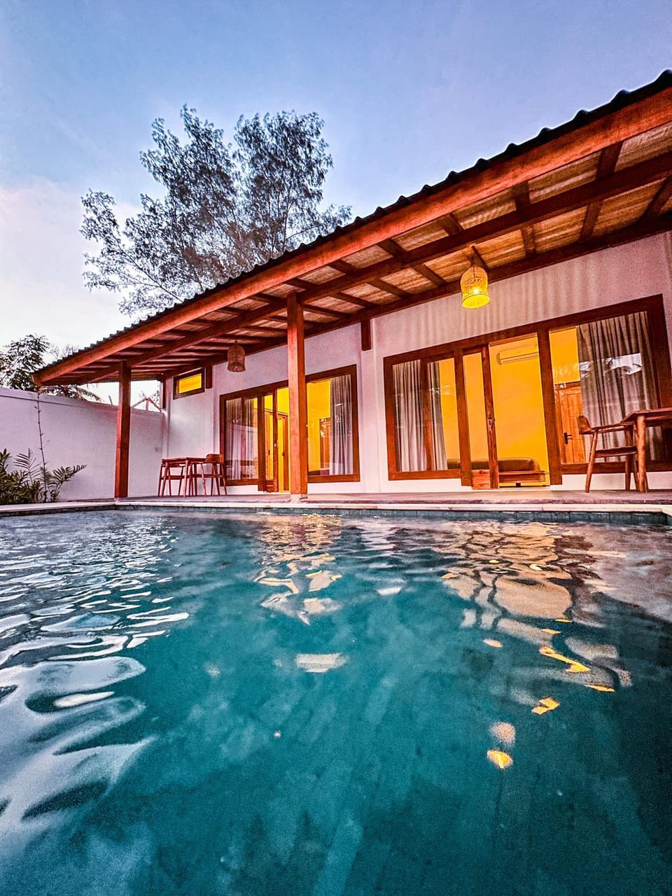 Property building, Patio, Pool view, Swimming pool