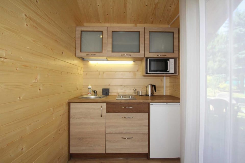 Kitchen or kitchenette, Living room, stove