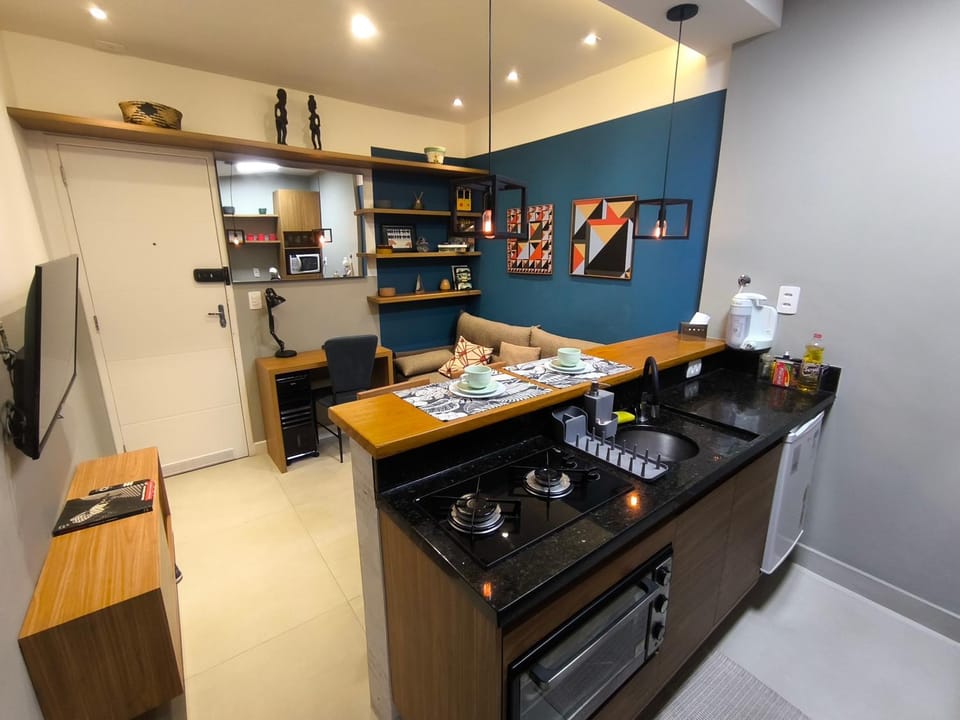 Kitchen or kitchenette, oven, stove