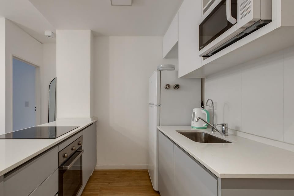 Kitchen or kitchenette, oven, stove