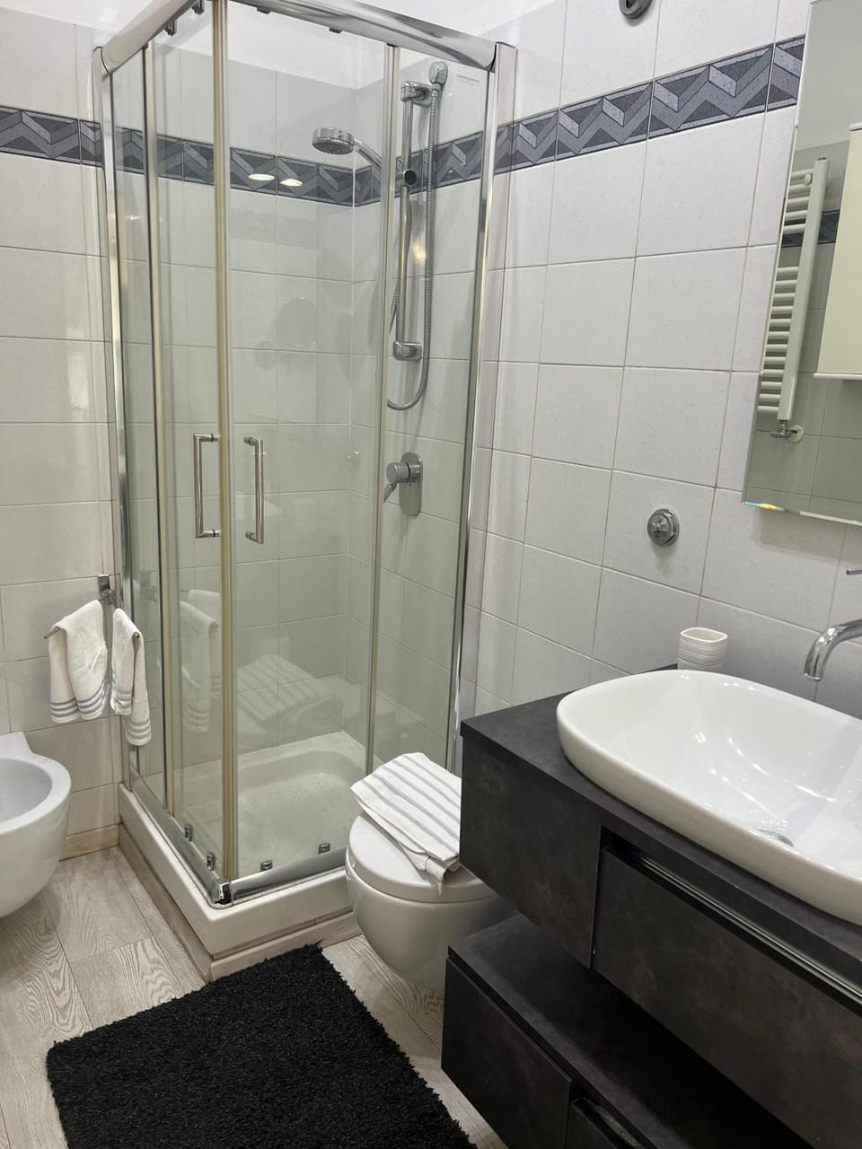 Shower, Toilet, Bathroom, bidet, towels