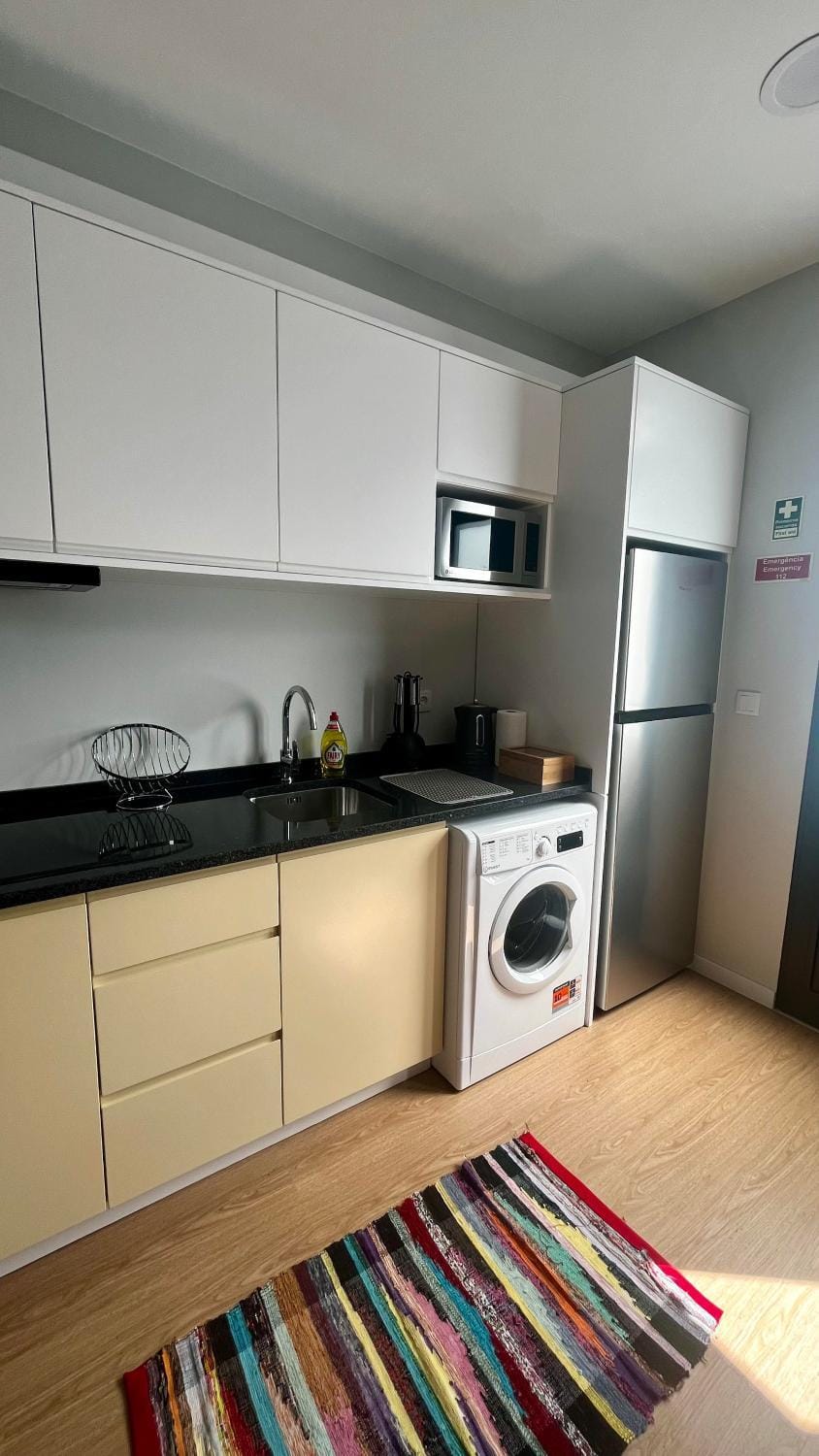Kitchen or kitchenette, stove, toaster