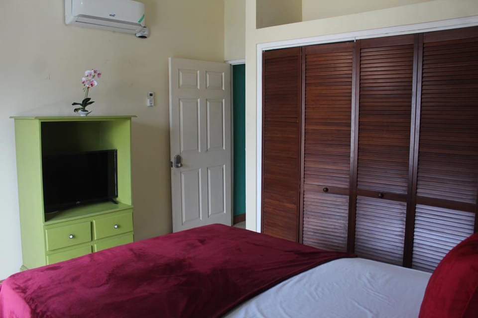Bed, TV and multimedia, Bedroom, wardrobe, air conditioner