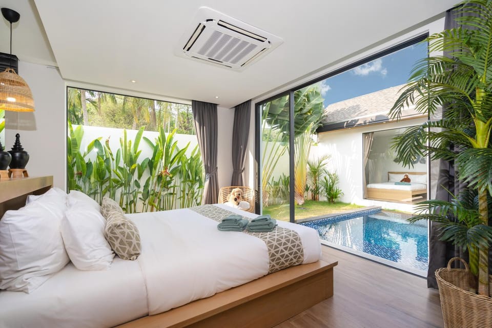 Garden, Bedroom, Garden view, Pool view, Swimming pool, air conditioner