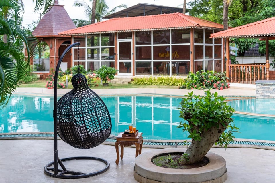 Property building, Day, Garden view, Pool view, Swimming pool