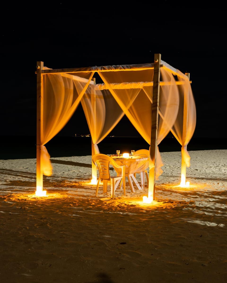Night, Beach, Sea view