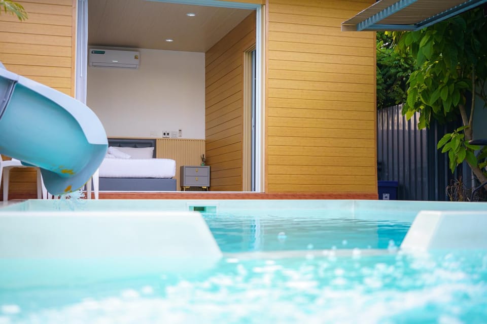 Natural landscape, Pool view, Swimming pool, sunbed