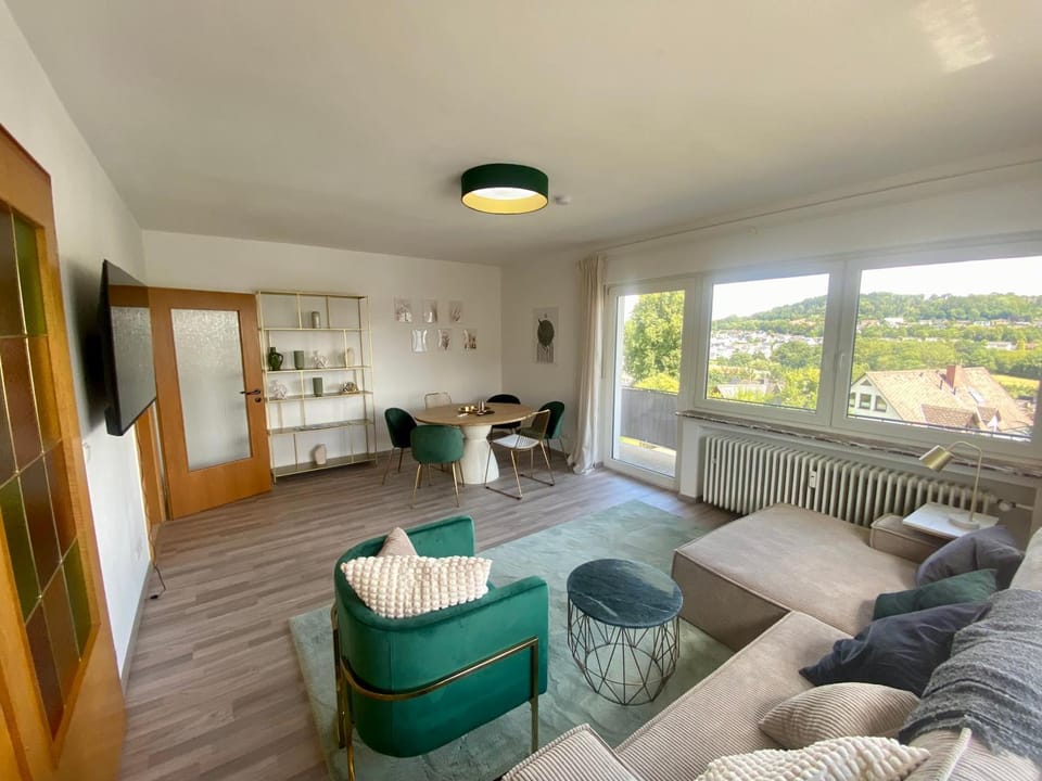 View (from property/room), Living room, Seating area, Dining area