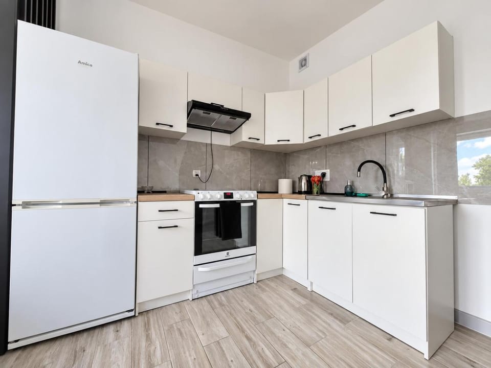 Kitchen or kitchenette, oven, stove