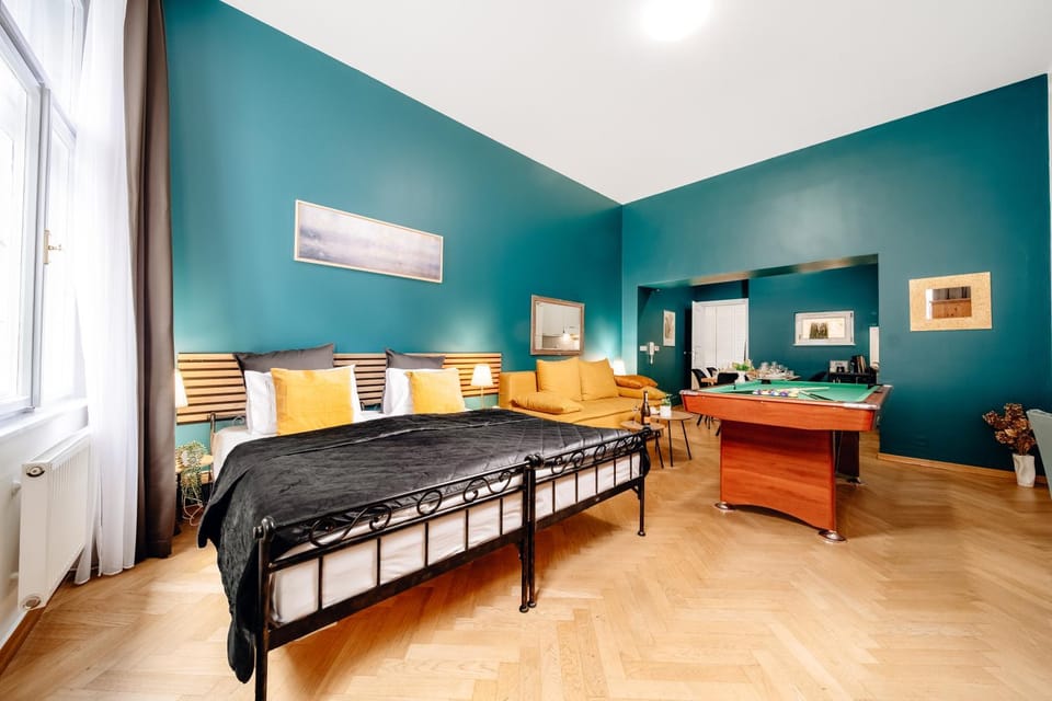 Bed, Billiard, Bedroom