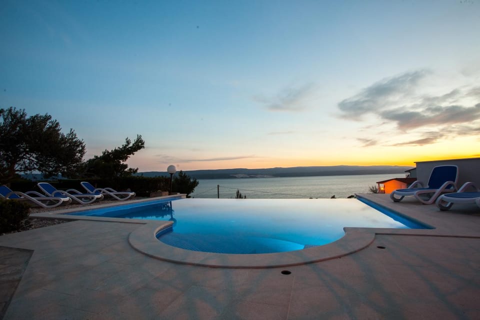 Swimming pool, Swimming pool, Sunset