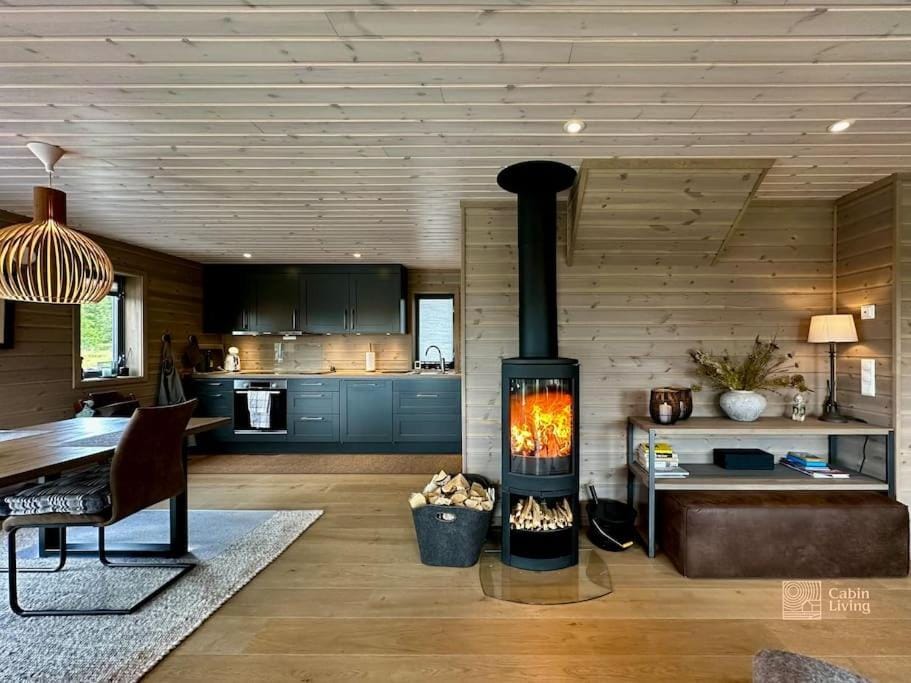 High standard cabin at Sjusjøen sauna, hot tub & ski trails right outside Cabin in Innlandet