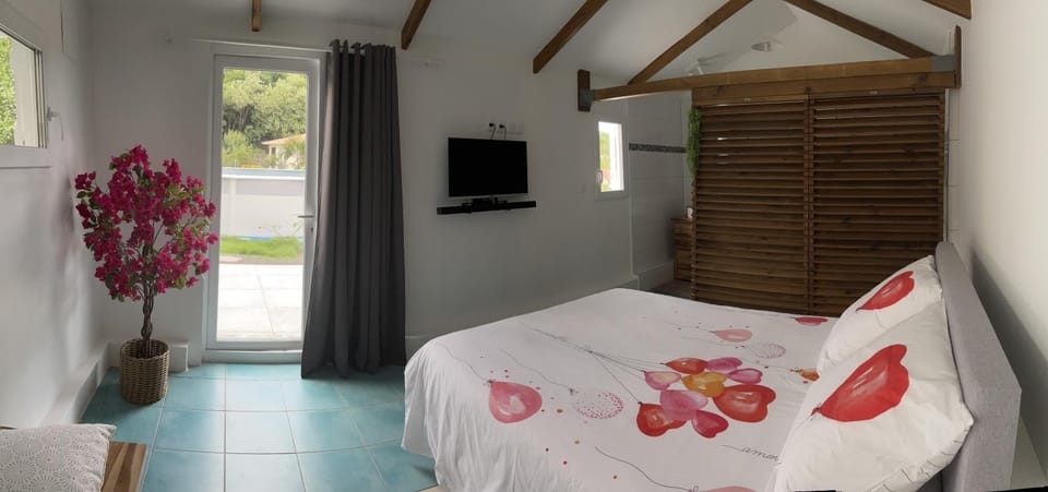 Bed, TV and multimedia, Photo of the whole room, Bedroom
