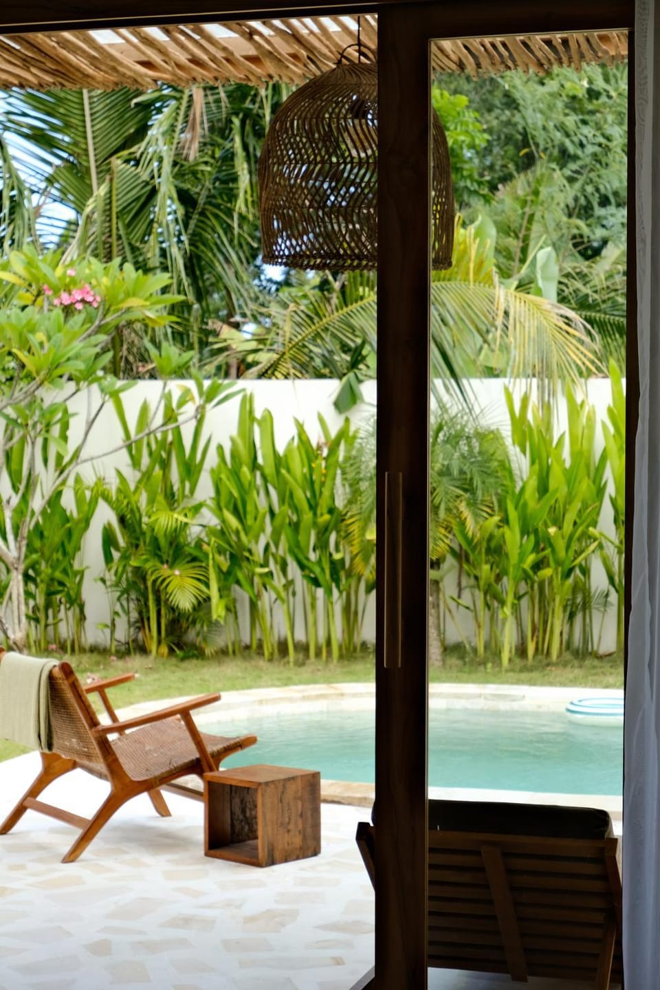 Patio, Natural landscape, Garden, Garden view, Pool view, Swimming pool, sunbed