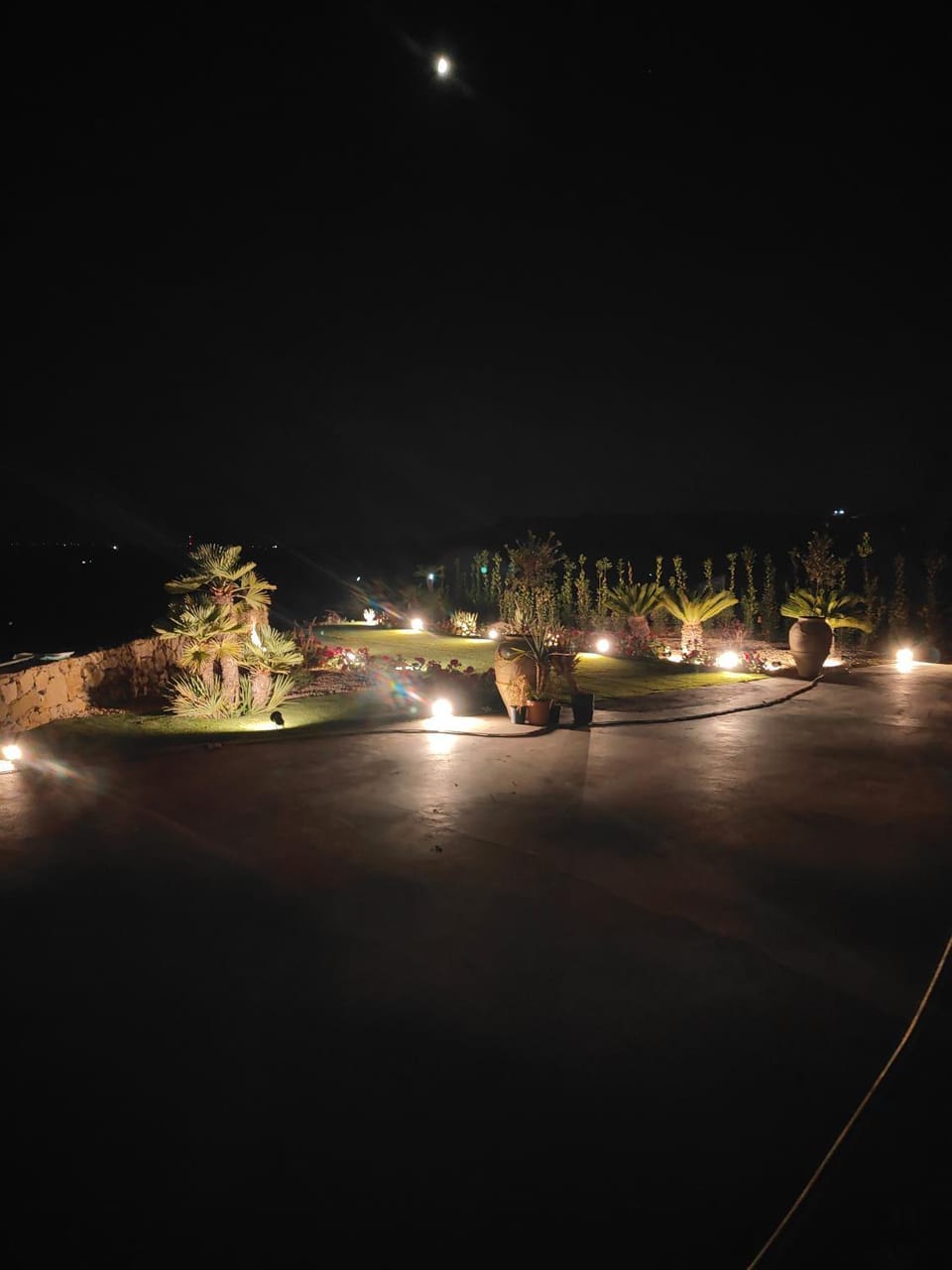 Night, Natural landscape, Garden