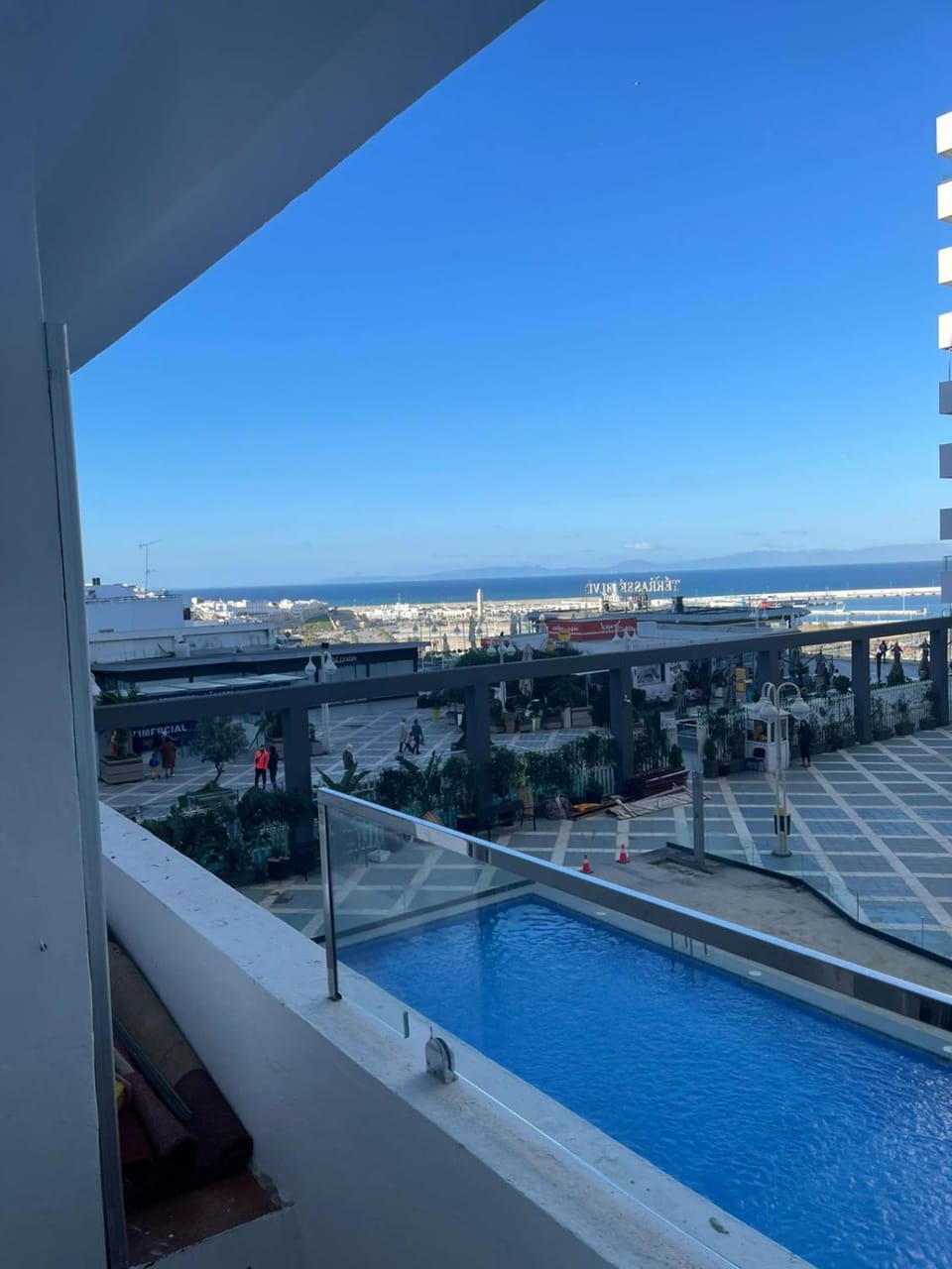 Day, Natural landscape, View (from property/room), Balcony/Terrace, Pool view, Sea view, Swimming pool