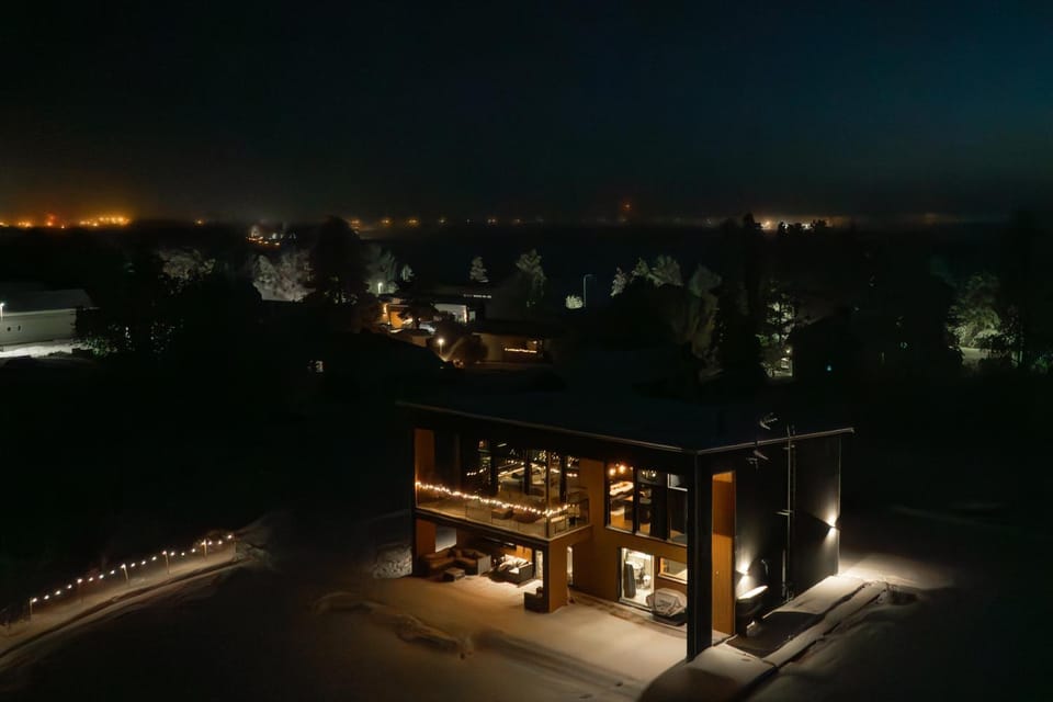 Property building, Night, Natural landscape, Beach
