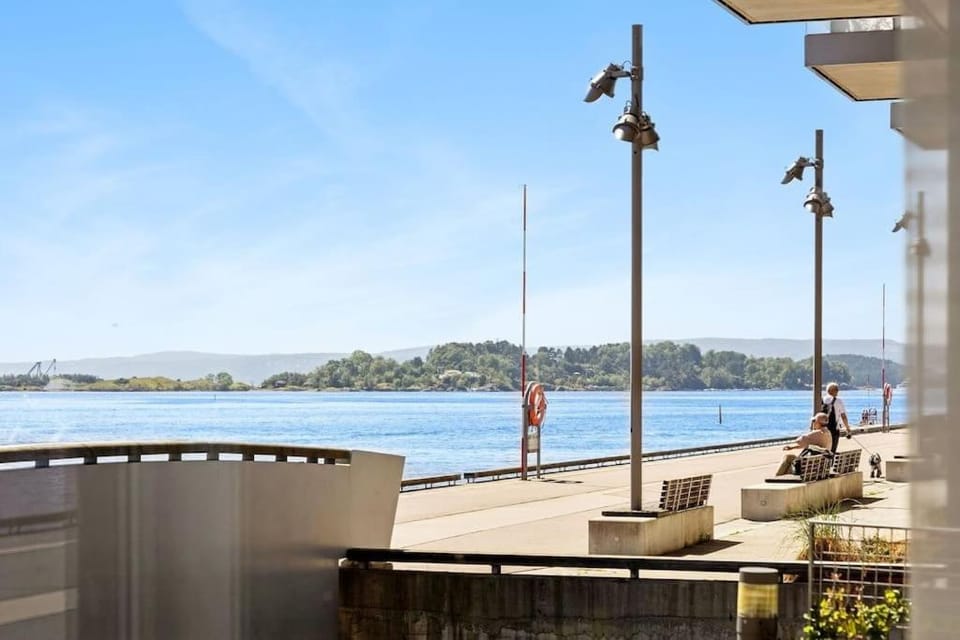 Waterfront fjord view, home office, 2 BR LUX apt Apartment in Oslo