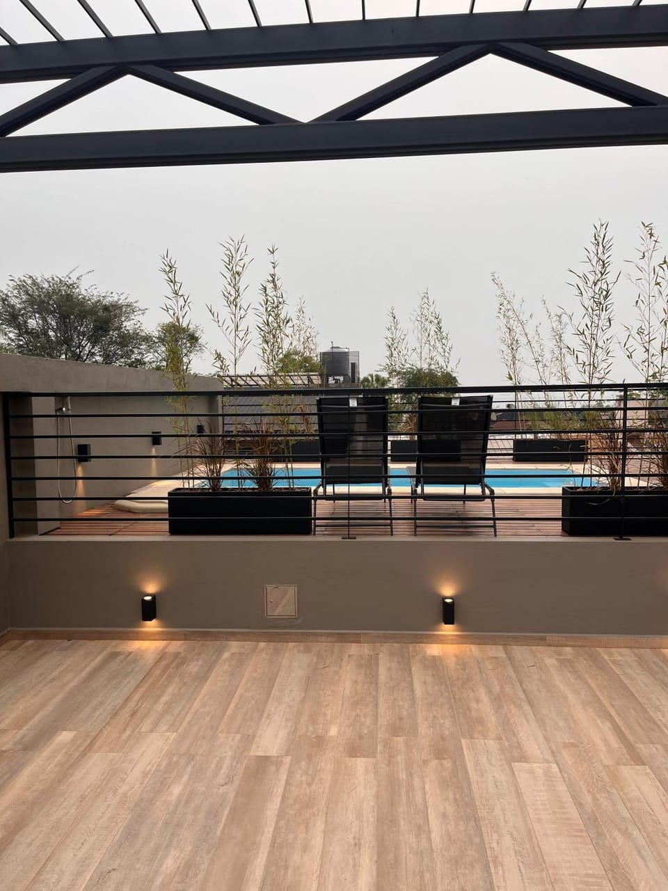Patio, Balcony/Terrace, Pool view, Swimming pool, sunbed