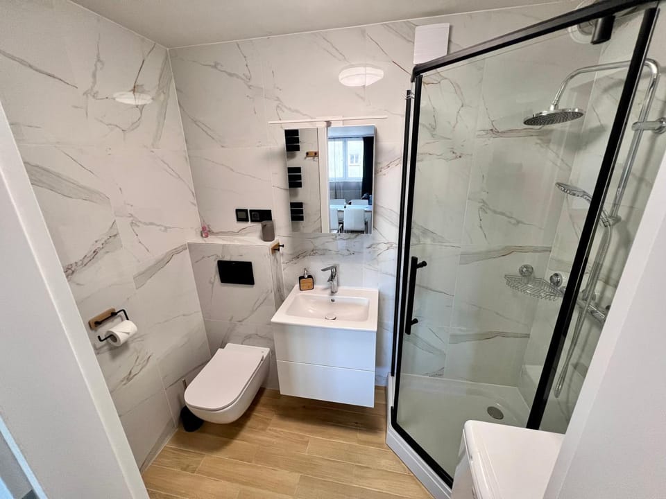 Shower, Toilet, Bathroom, towels