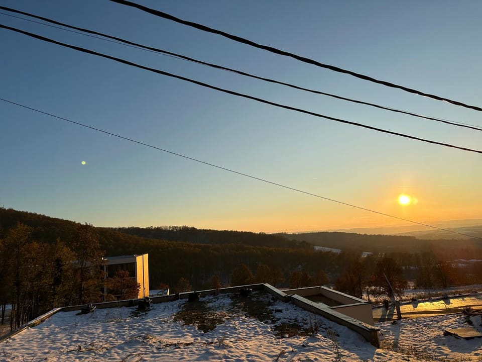 Day, Natural landscape, Winter, Mountain view, Sunset