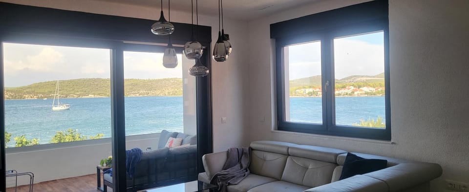 Living room, Seating area, Sea view