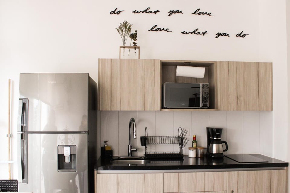 Kitchen or kitchenette, stove, kitchen