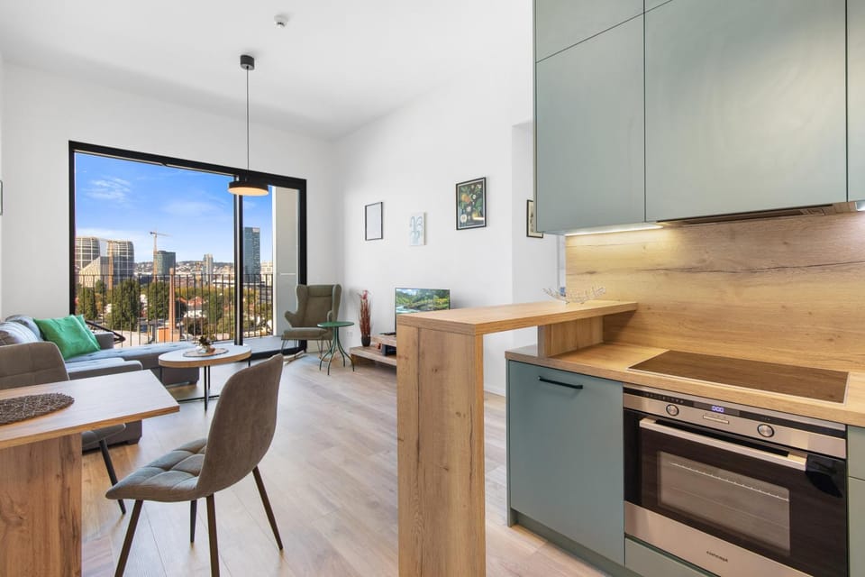 Kitchen or kitchenette, Living room, Seating area, Dining area, dishwasher, oven, stove
