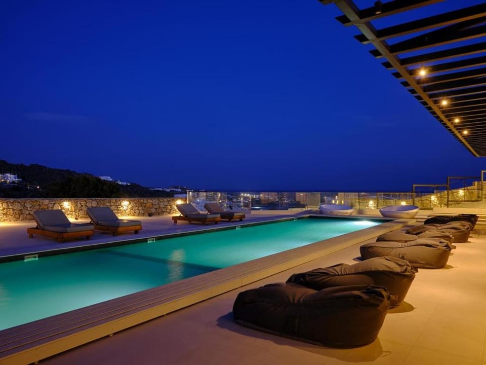 View (from property/room), Balcony/Terrace, Pool view, Swimming pool
