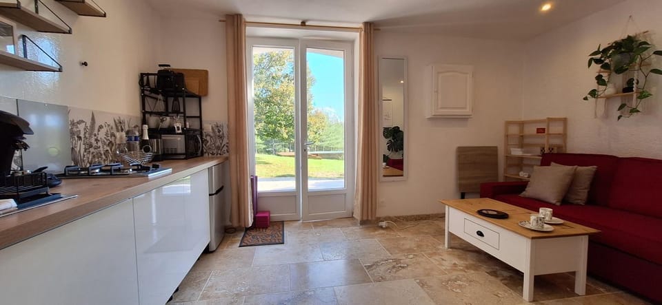 Living room, Garden view, kitchen