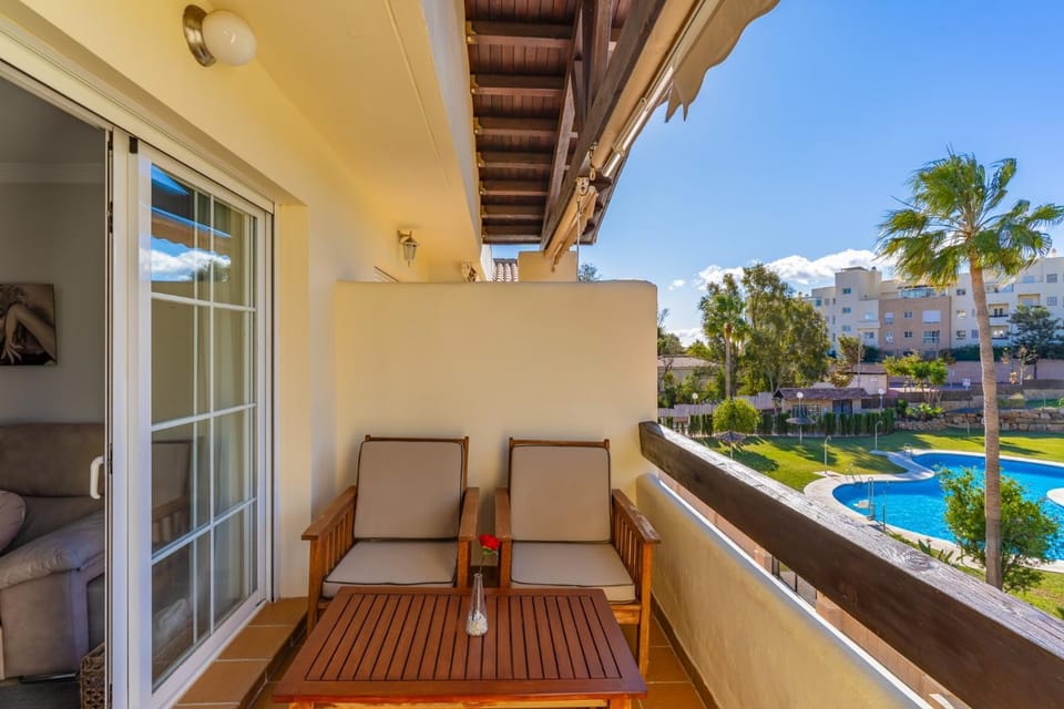 Property building, Living room, Swimming pool