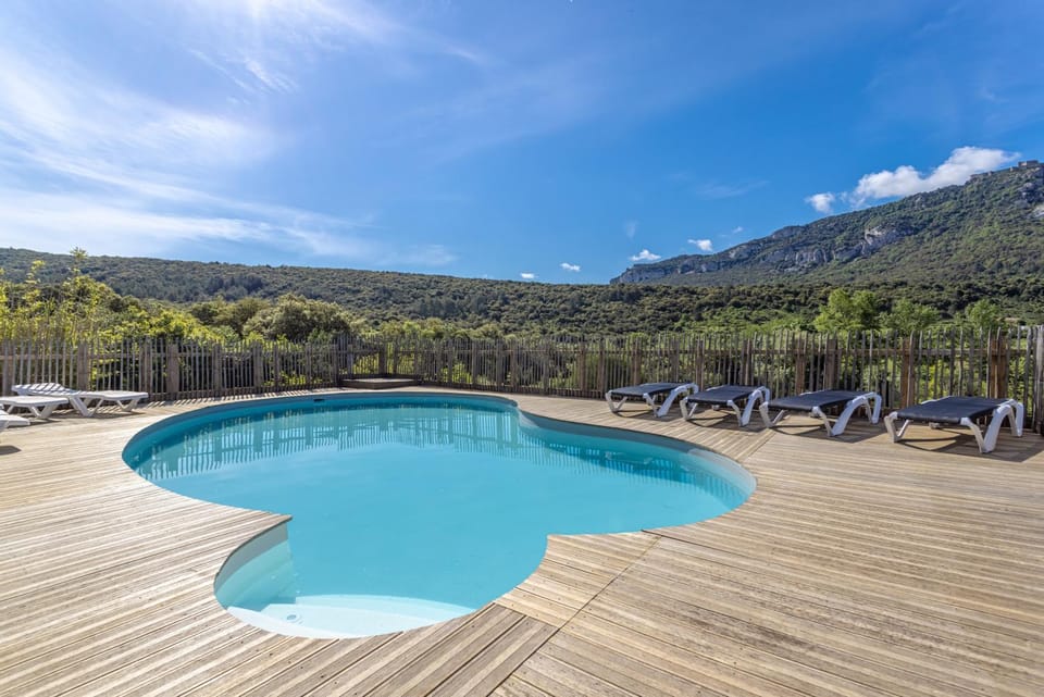 Property building, Living room, Swimming pool
