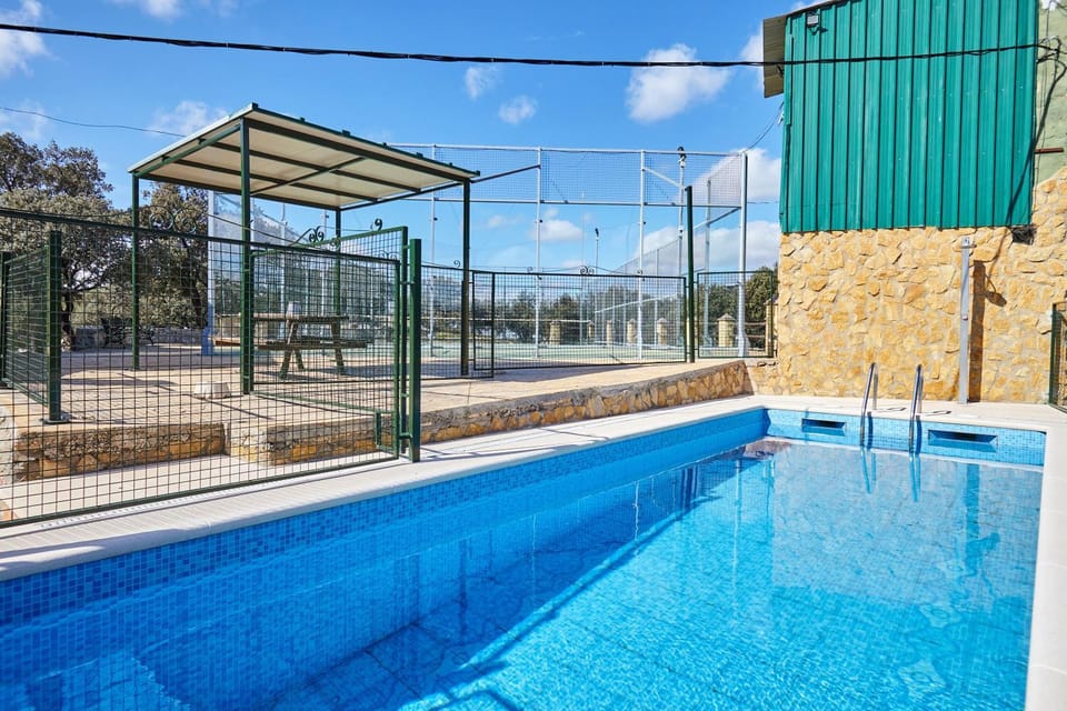 Property building, Living room, Swimming pool