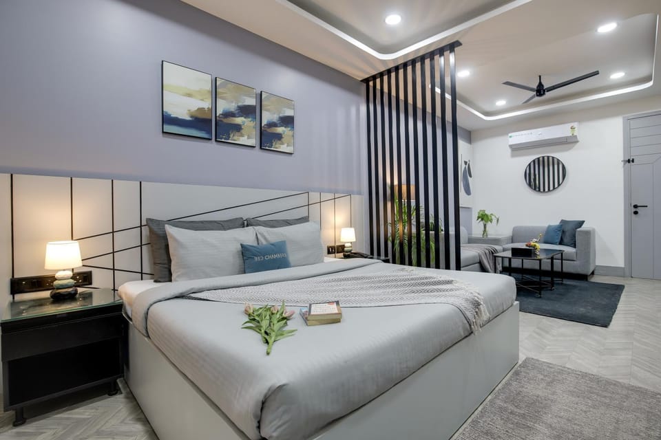 Bed, Bedroom, air conditioner
