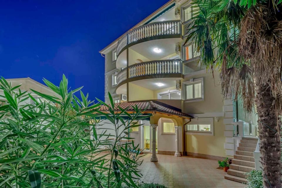 Property building, Night, Summer