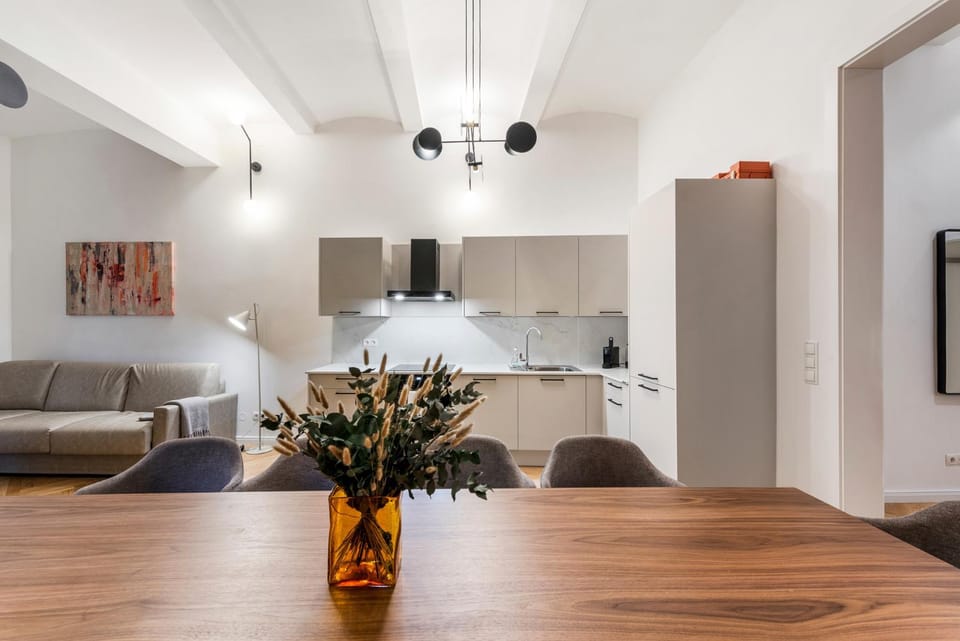 Kitchen or kitchenette, Living room, Dining area
