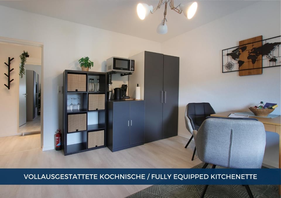 Seating area, Dining area, Text overlay, microwave, toaster, kitchen