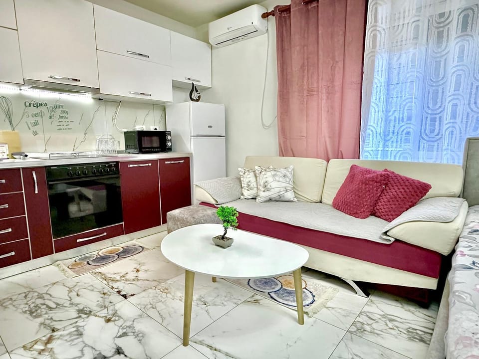 Seating area, oven, air conditioner