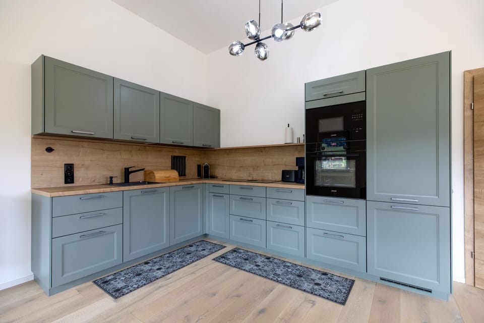 Kitchen or kitchenette, dishwasher, oven, stove