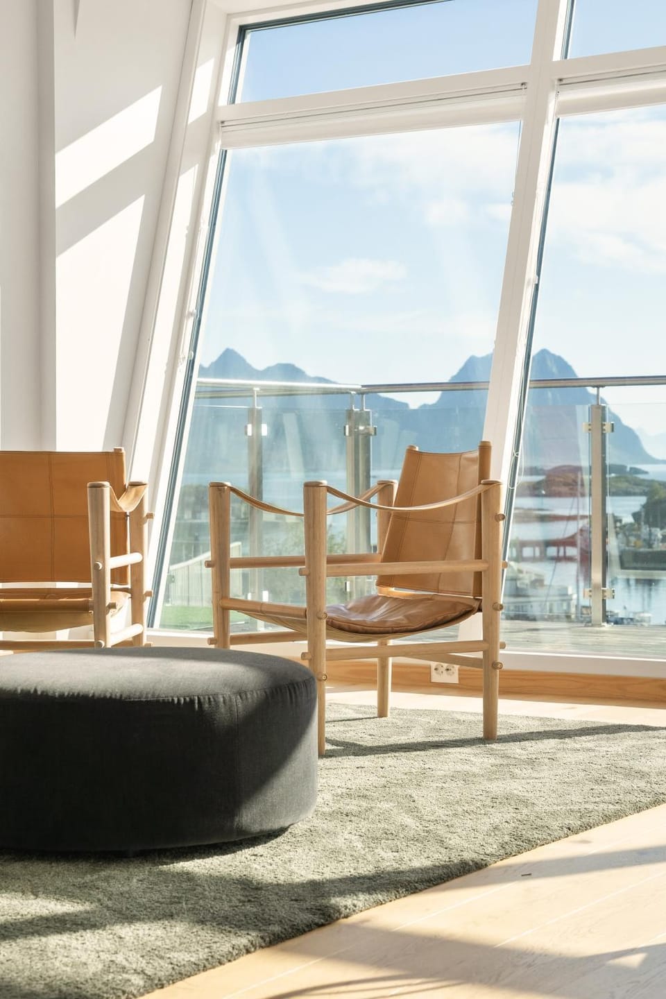 Natural landscape, Living room, Seating area, Lake view, Mountain view